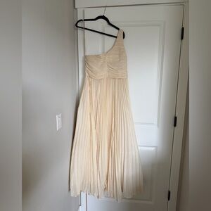 Anthropologie One-Shoulder Pleated Dress